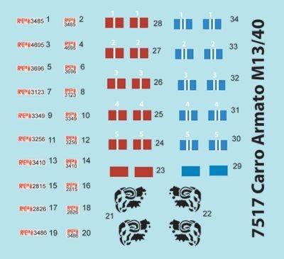 Italeri Carro Armato M13/40 1:72 Kit di montaggio Cisterna - 5