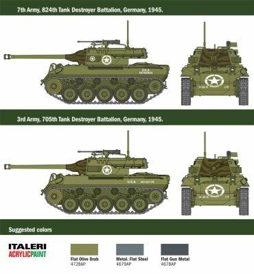 Italeri M18 HELLCAT 1:56 Kit di montaggio Cisterna - 8