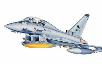Aereo EF-2000 Typhoon + colori, pennello e colla 1/72 (IT72001) - 10