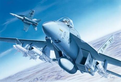Italeri F/A 18E Super Hornet 1:72 Kit di montaggio
