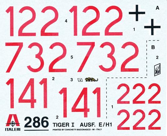 Mezzo militare Tiger I Ausf. E/H1 (0286S) - 3