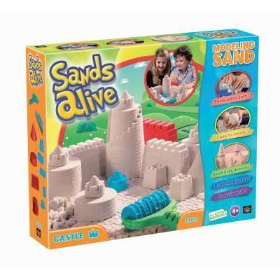 Sands Alive. Super Sabbia. Castello. Vaschetta Con Sabbia, 7 Formine + 2 Attrezzi - 2