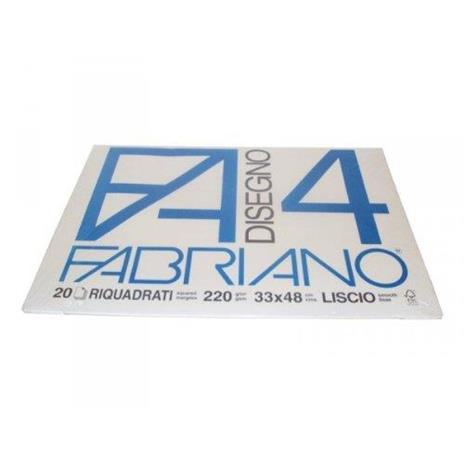 Album da disegno Fabriano FA4 20 fogli, Liscio squadrato - 33x48 cm