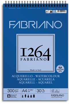 Fedrigoni Blocco 1264 Watercolour A4 Gr.300/Mq Fogli 20 Spiralato Lato Corto Grana Fine - 2