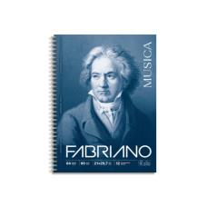 Blocco musica rigato spiralato Pentagramma Fabriano A4 64FF 90g