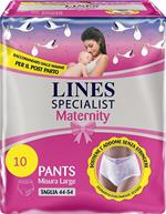 Lines Specialist Maternity Assorbenti Post Parto Taglia L Large Confezione da 10 Pezzi