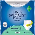 Lines Specialist Classic Pants Super Pannolone A Mutanda Taglia L Confezione da 14 Pezzi