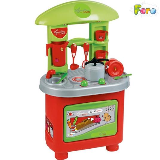 Cucina per Bambini Altezza 75 Cm con Accessori + Pentola a Pressione Lagostina