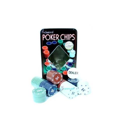 Set Poker Chips Professioale 100 Fishes Fiches Dakota Texas Holdem 100 Chips - 2