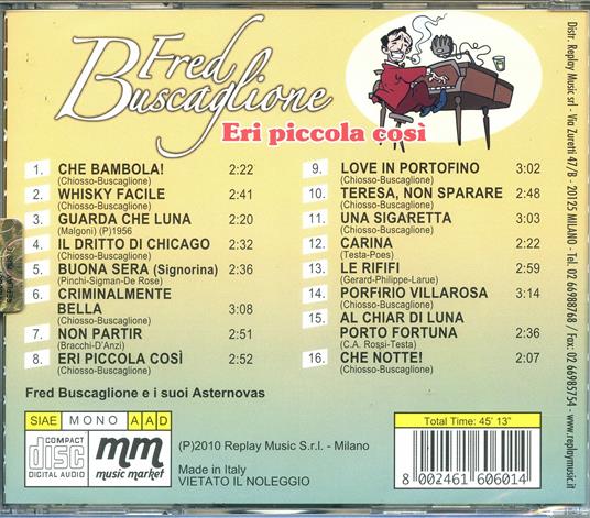 Eri piccola così - CD Audio di Fred Buscaglione - 2
