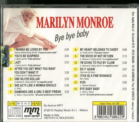 Bye Bye Baby - CD Audio di Marilyn Monroe - 2