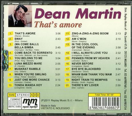 That's Amore - CD Audio di Dean Martin - 2