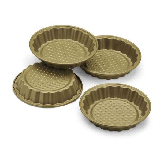 Set 4 Stampi antiaderenti per Crostata 10cm