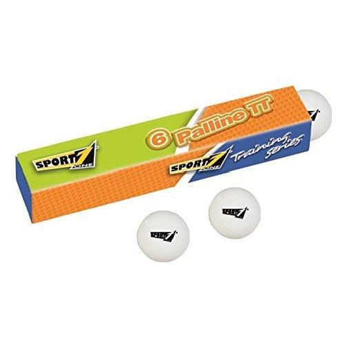 Sport1: Ping Pong Scatola 6 Palline Training Bianche 40 Mm