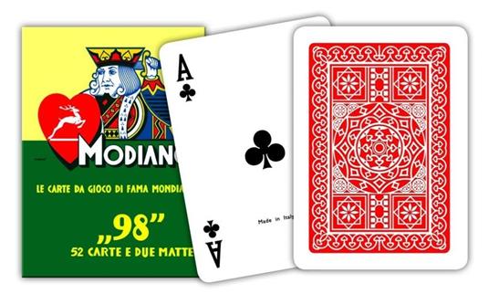 Carte da gioco Poker 98 Modiano Rosso, 54 carte - 2