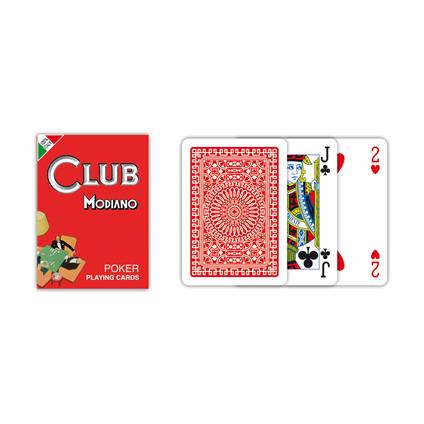 Carte da gioco Poker Mondiano Club Rosso, 54 carte