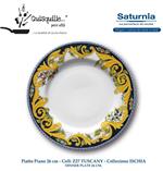 Saturni, ischia tuscani piatto cm 26 in fine porcellana decorata