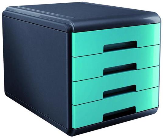 ARDA Cassettiera MyDesk 4 Cassetti Turchese