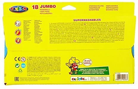 Pennarelli Carioca Jumbo. Confezione 18 colori assortiti - 2