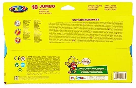 Pennarelli Carioca Jumbo. Confezione 18 colori assortiti - 2