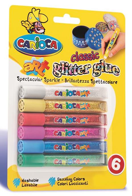 Glitter Glue 6 x 10,5 ml. Classic