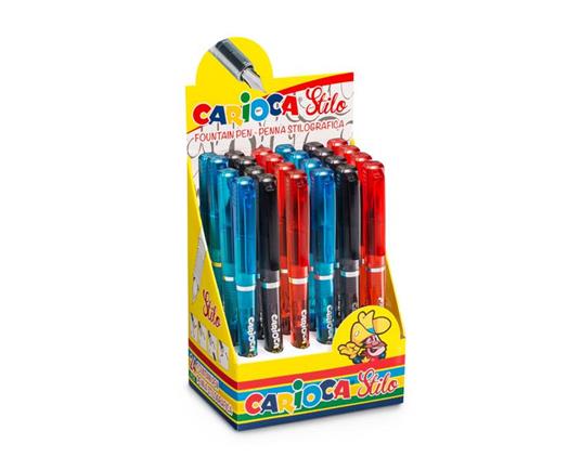 Carioca Stilo penna stilografica Multicolore, Trasparente Cartridge filling system 24 pezzo(i)