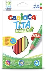 Carioca Matite Colorate in Resina Triangolari Maxi TITA 12 pz
