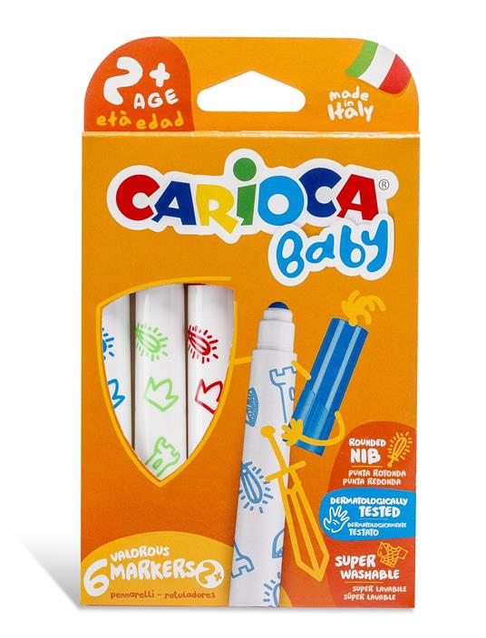 Pennarelli Carioca Marker. Confezione da 6 - Carioca - Cartoleria e scuola