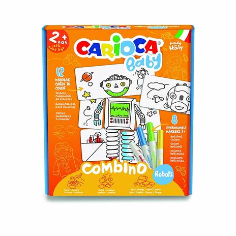 Carioca Baby Combino. Robots e 8 Felt Tip Pens - 2