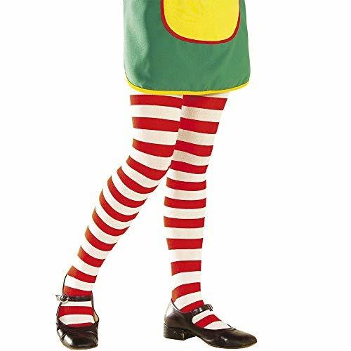 Costume Collant rigati bianco/rosso 70den-7-10y