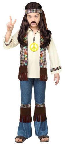 WIDMANN Costume Piccolo Hippie 164 Cm (14-16 Anni) - Camicia Con Pantaloni, Fascia E Collana