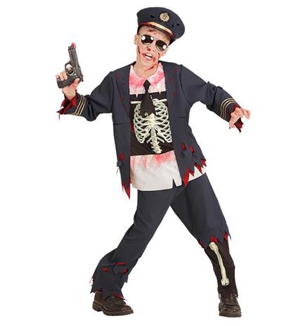 Vestito Poliziotto Zombie 5-7 Anni 128H