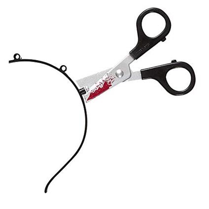 Costume Forbici insanguinate in testa