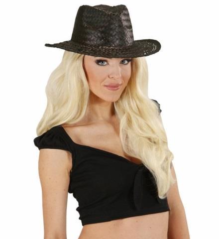 Cappello Cowboy In Paglia Nero