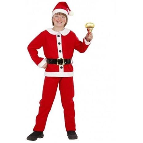 Costume Santa Claus Babbo Natale Bambino Medium 5 - 7 Anni 128 cm - 2