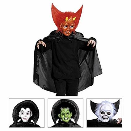 Costume Maschera halloween con capelli, collare