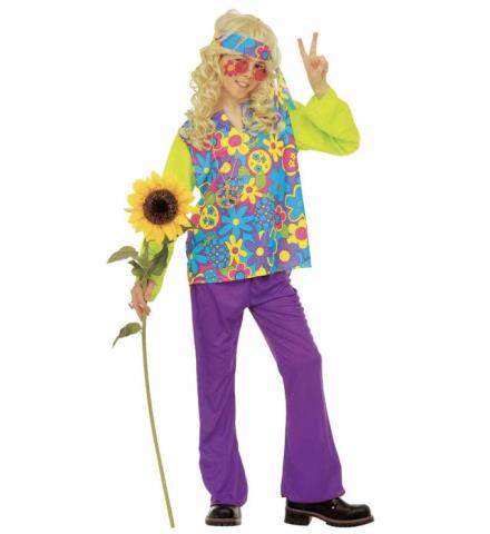 Costume Hippie boy-140cm/8-10anni