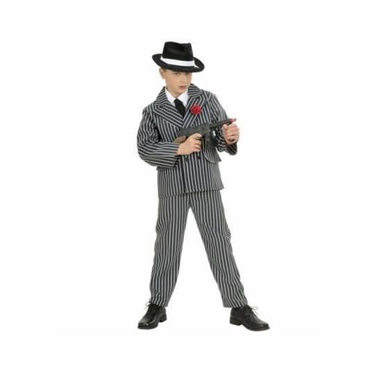 Costume Gangster Gessato Bambino Taglia 8-10 anni 140 cm - 2