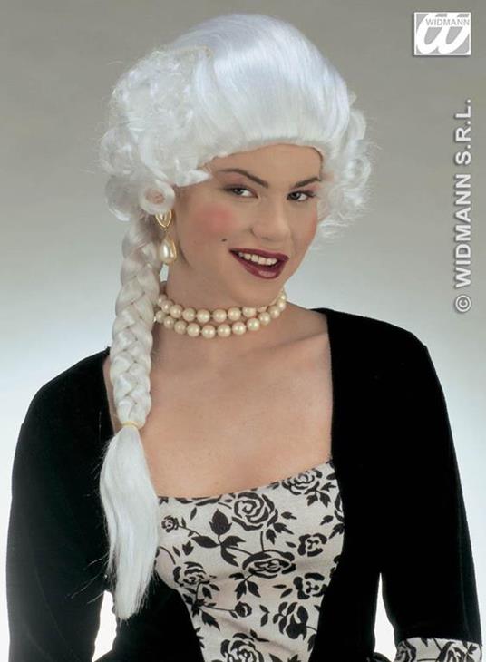 Parrucca Barocco Duchessa Elsa Bianca Con Treccia - 19