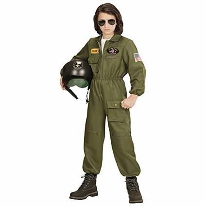 Costume Ragazzo pilota di jet da combatt 140cm
