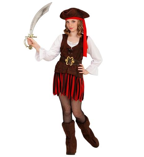 Vestito Piratessa Dei Caraibi 5-7 Anni 128H