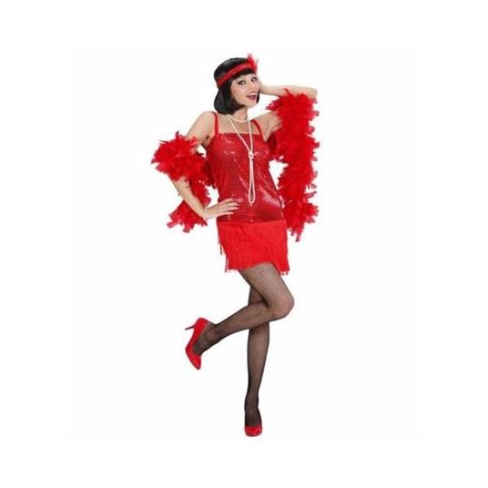 Costume Vestito Charleston Rosso Donna M - 3