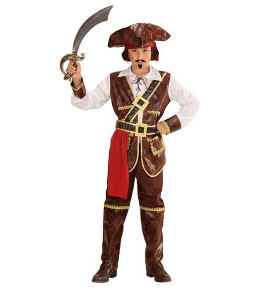 Vestito Capitano Pirata Dei Caraibi 5-7 Anni 128H