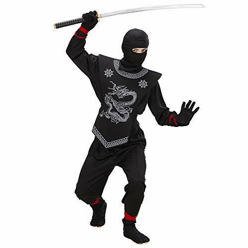 Costume Ninja nero 140 cm / 8-10 anni - Widmann - Idee regalo