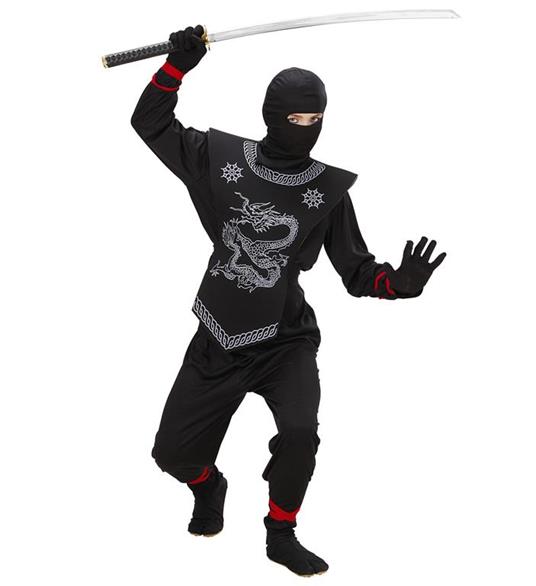 Costume Ninja nero 158 cm / 11-13 anni