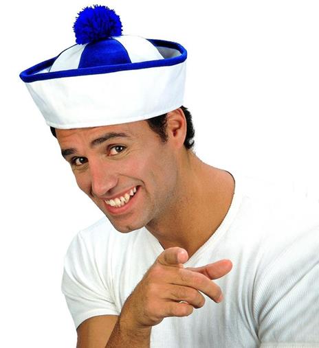 Cappello Marinaio Bianco Blu - 60