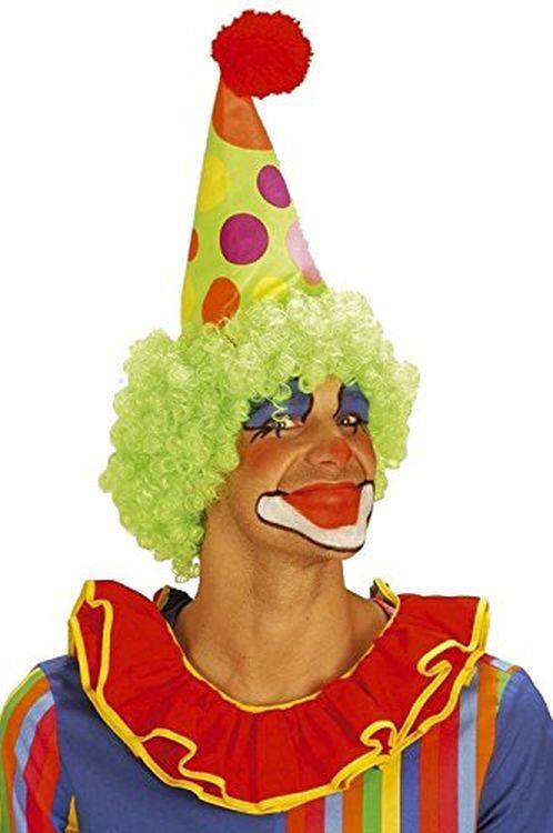 WIDMANN Cappello Clown con Parrucca RICCIA Accessori Travestimento  Carnevale - Widmann - Poker - Giocattoli