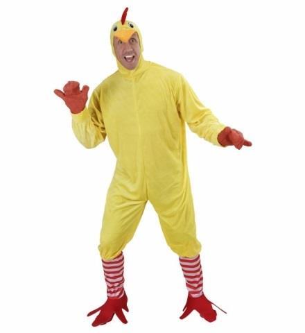 Pollo (costume, calze con zampe,maschera). Taglia L