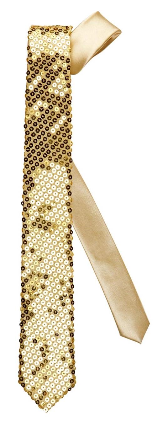 WIDMANN- Cravatta in Paillettes Oro, Multicolore, Taglia Unica, 9062G