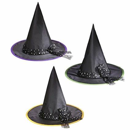 Costume Cappelli strega con tulle stelle argento